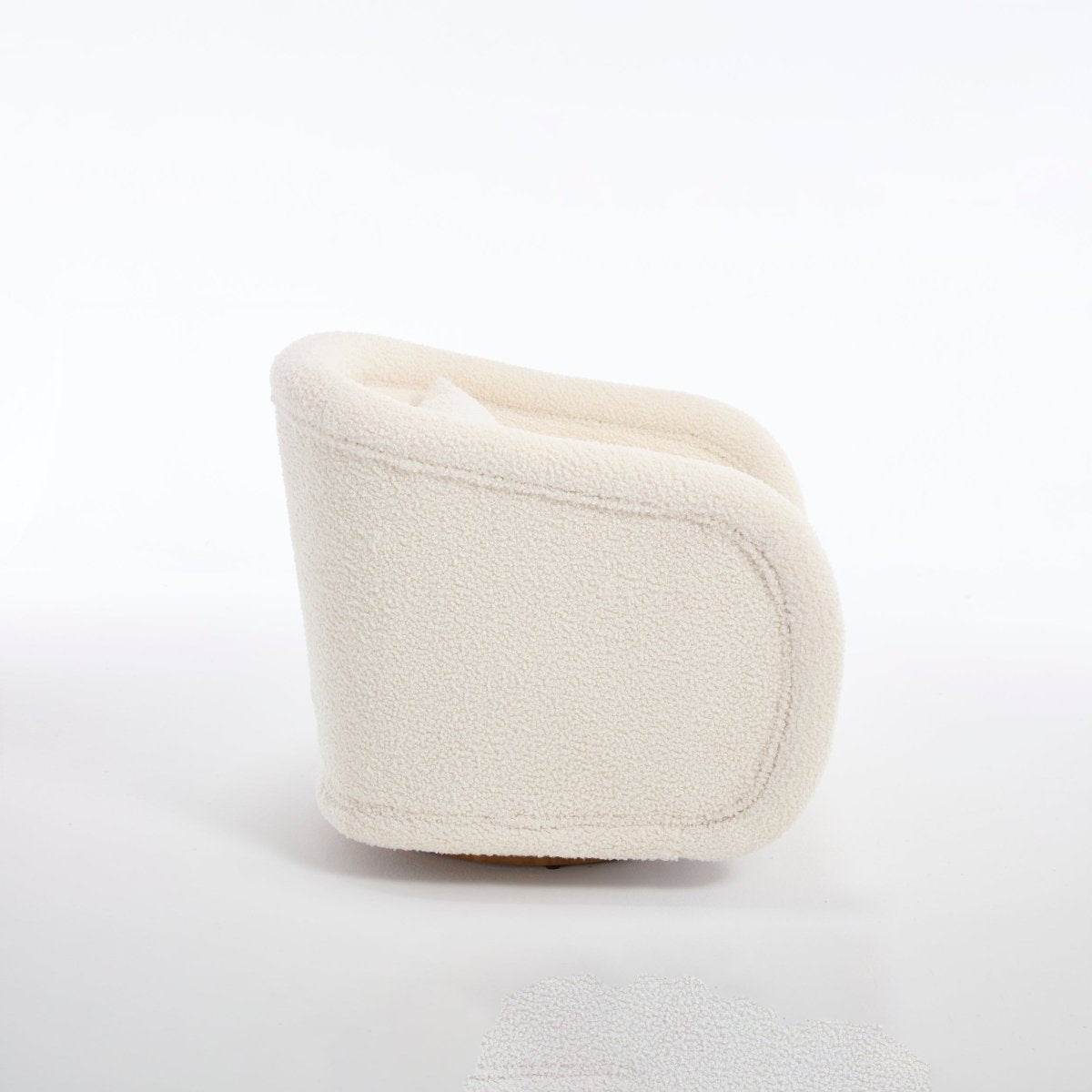 Modern Teddy Fabric 360-Degree Swivel Accent Chair - Sleep Galleria
