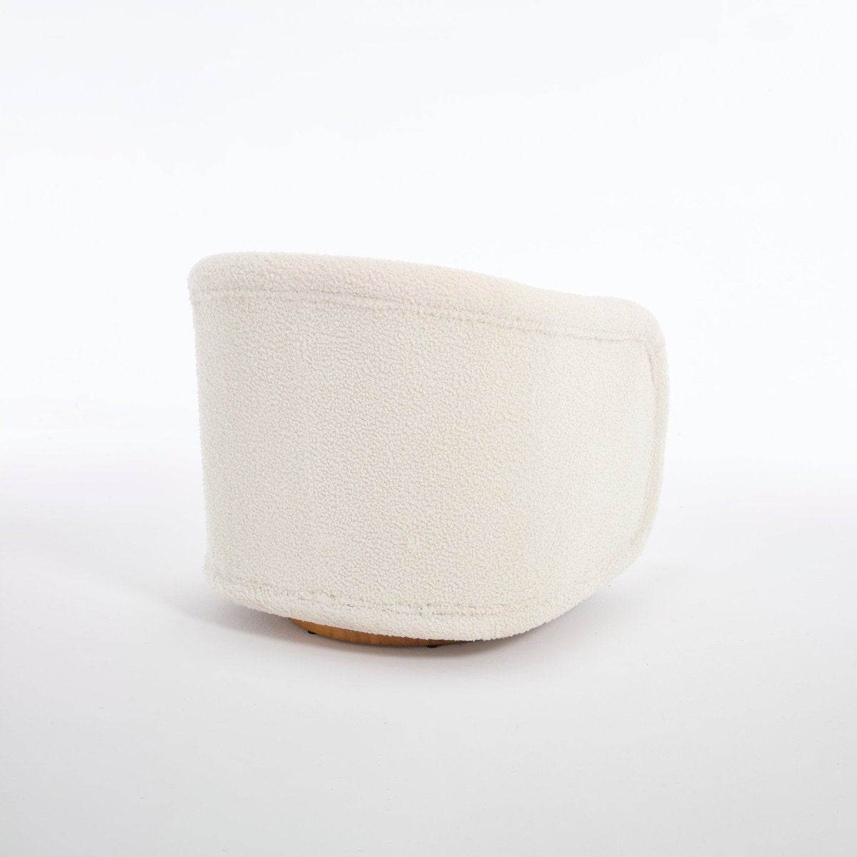 Modern Teddy Fabric 360-Degree Swivel Accent Chair - Sleep Galleria