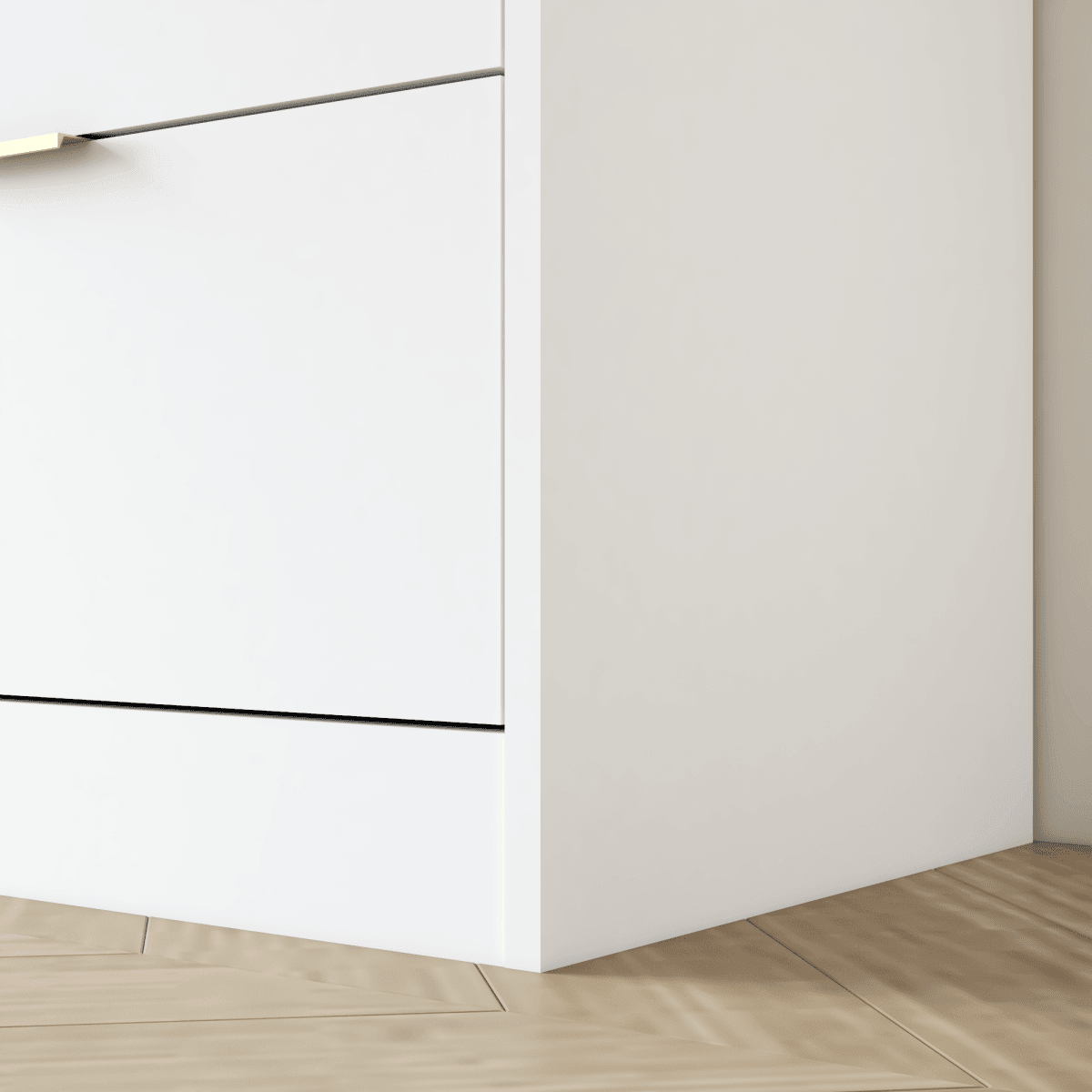 Modern White 9-Drawer Particle Board Dresser - Sleep Galleria