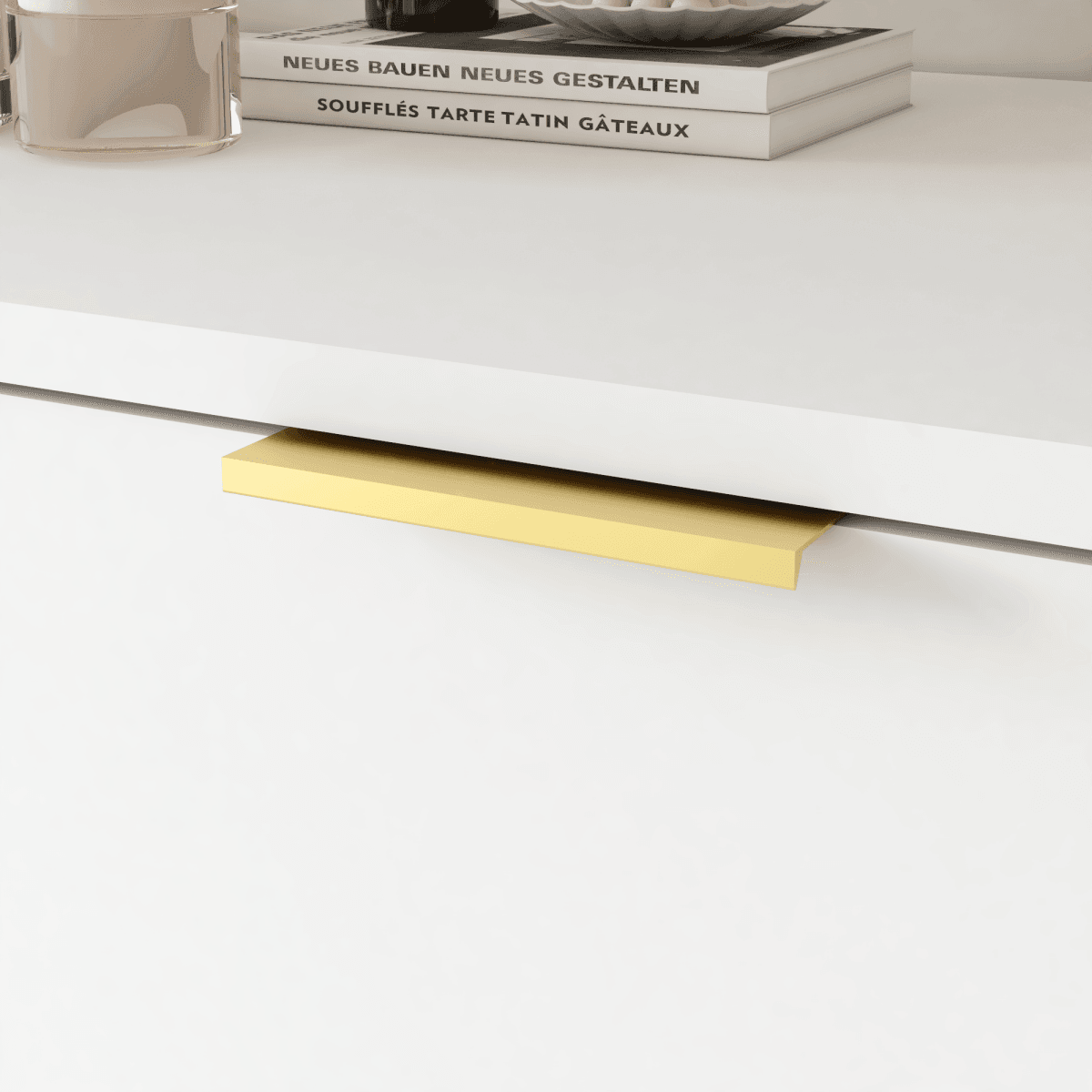 Modern White 9-Drawer Particle Board Dresser - Sleep Galleria