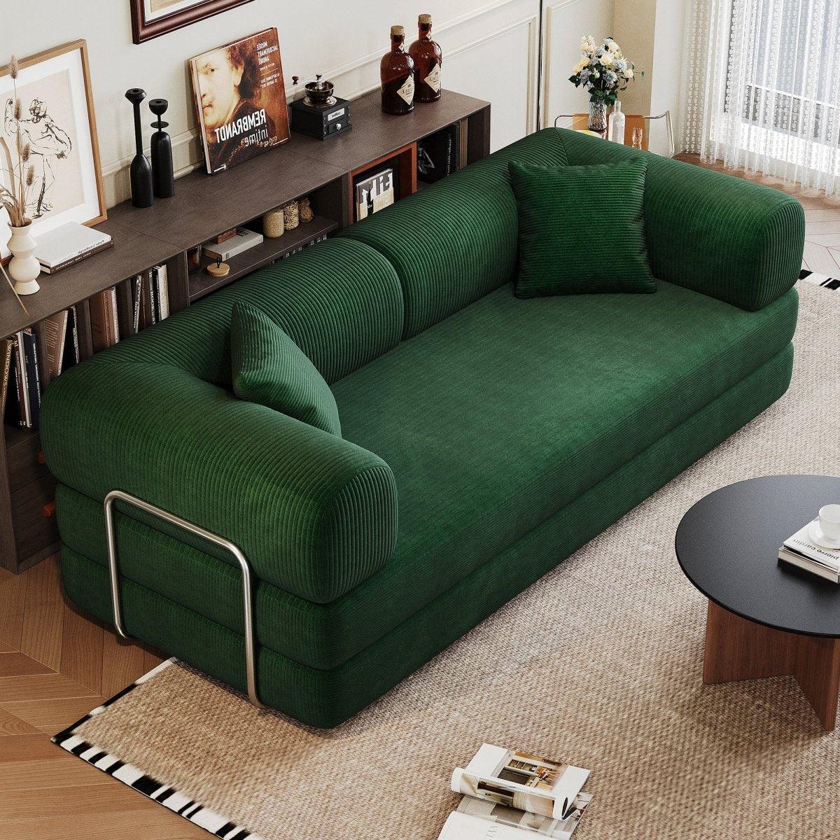 Modular Convertible Floor Sofa Bed With Corduroy Fabric - Omega Lifestyles