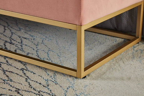 Multifunctional Velvet Storage Bench With Metal Base - Sleep Galleria