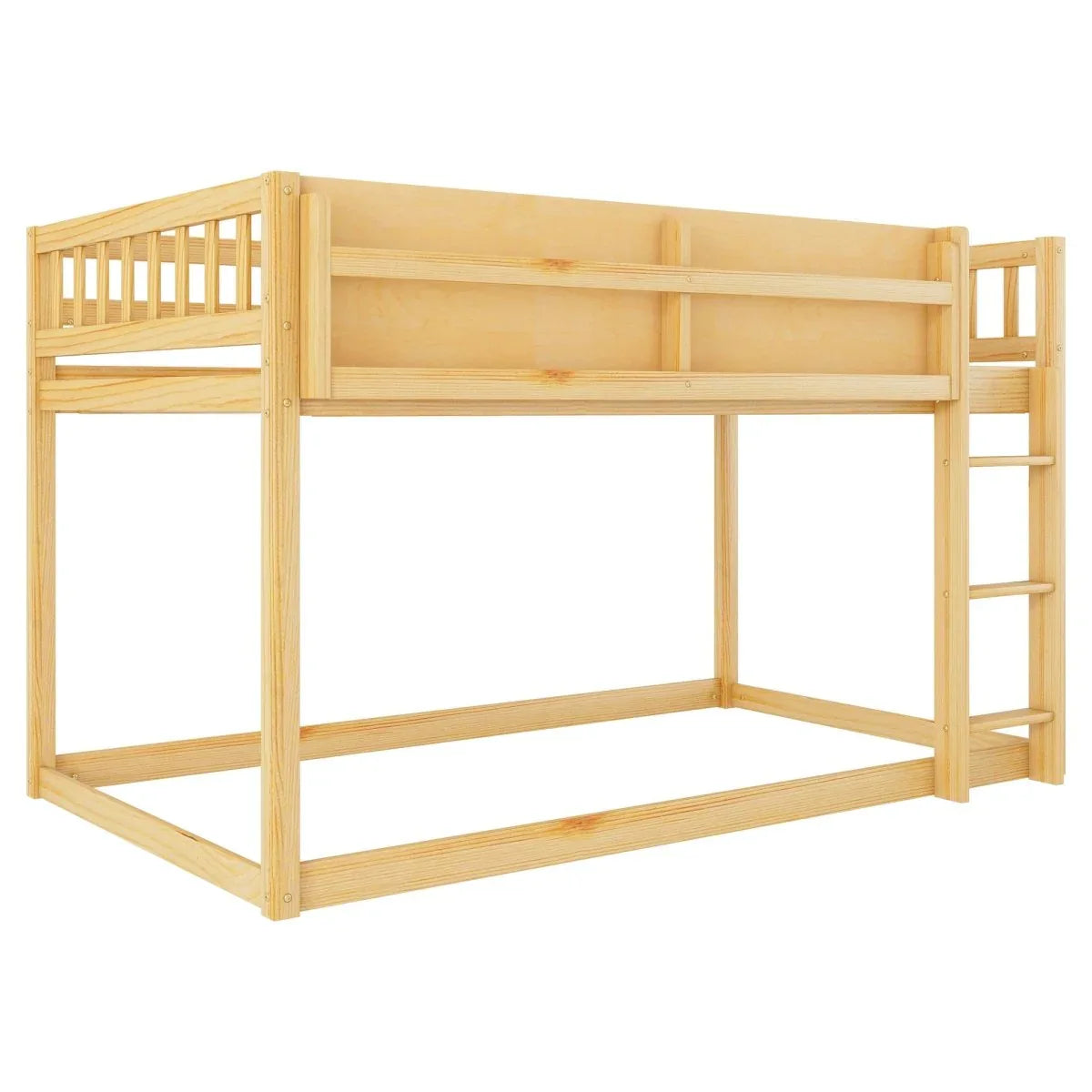 Natural Twin Over Twin Solid Wood Convertible Bunk Bed - Omega Lifestyles
