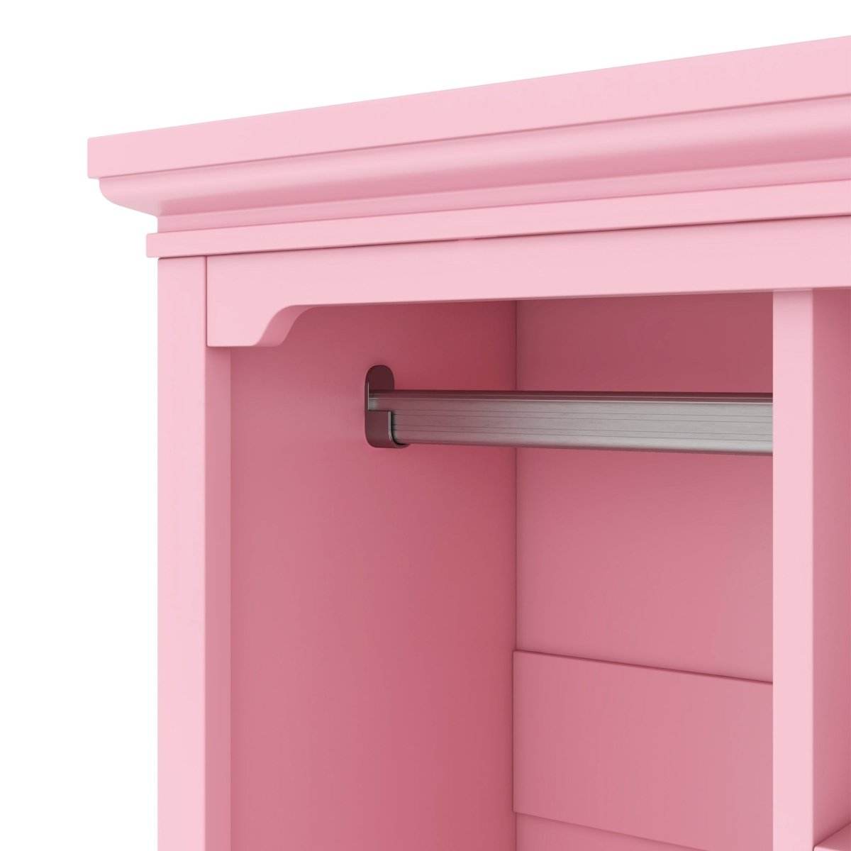 Open Children's Wardrobe With Hanging Rod Drawer - Sleep Galleria