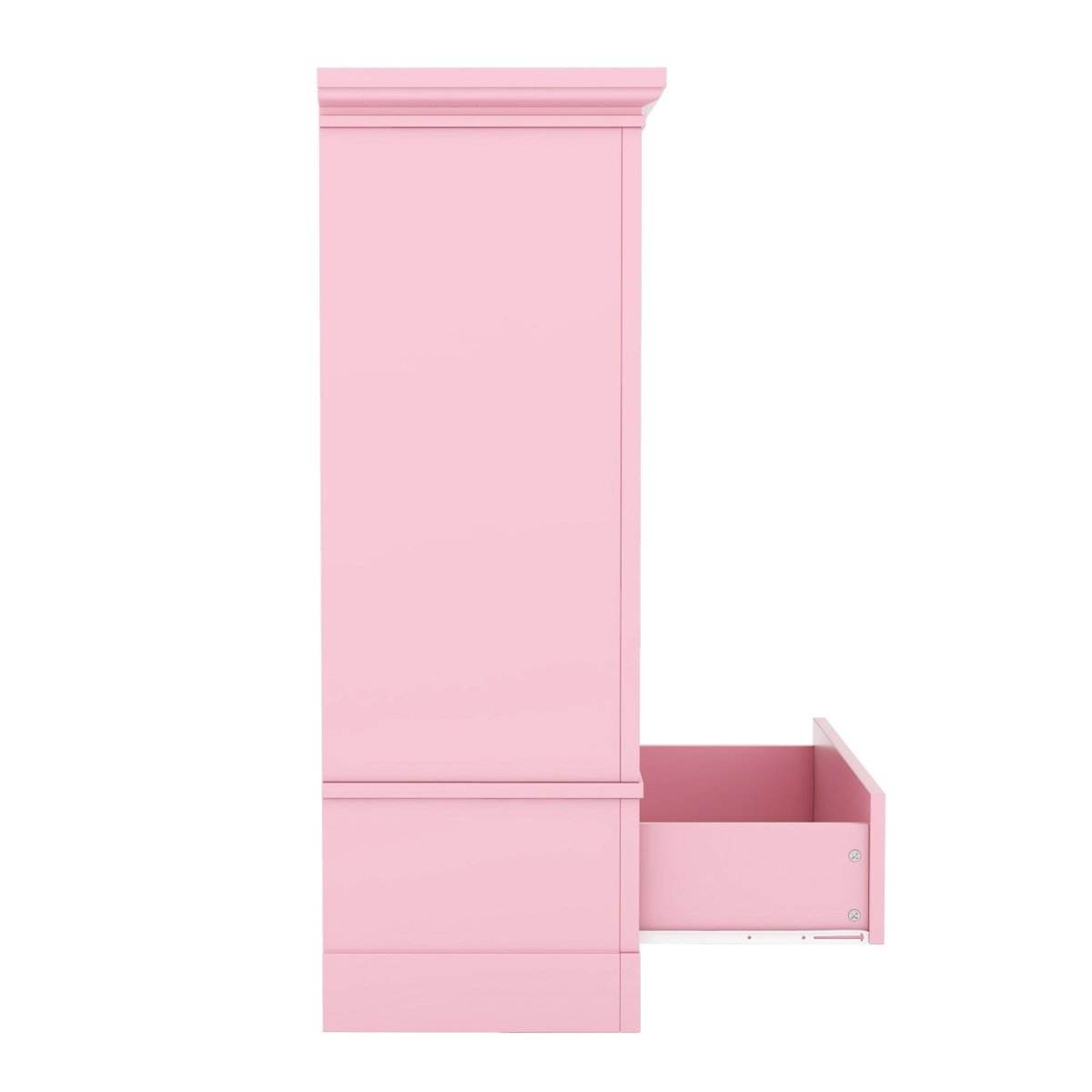 Open Children's Wardrobe With Hanging Rod Drawer - Sleep Galleria