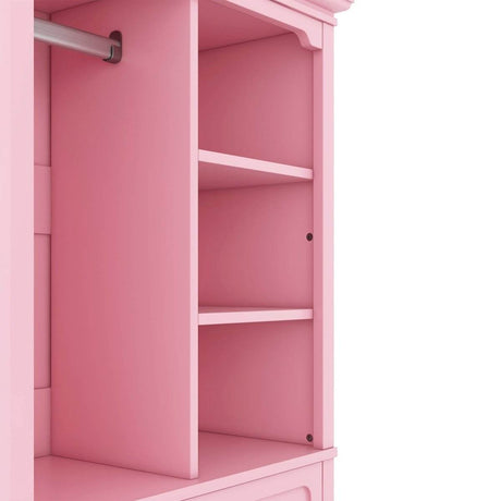 Open Children's Wardrobe With Hanging Rod Drawer - Sleep Galleria