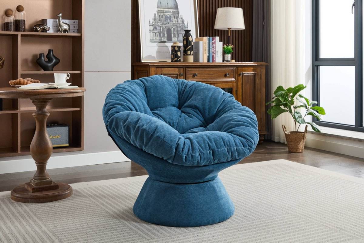 Oversized 360-Degree Swivel Chenille Accent Chair - Sleep Galleria