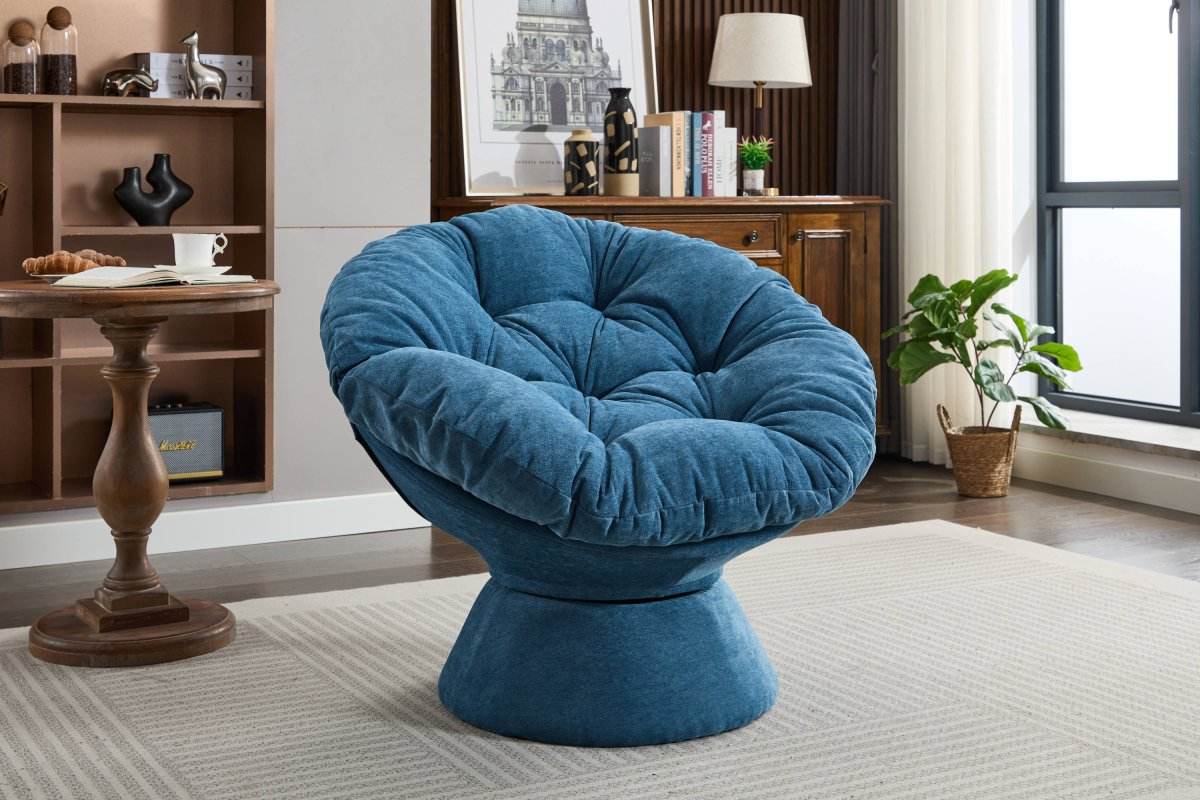 Oversized 360-Degree Swivel Chenille Accent Chair - Sleep Galleria