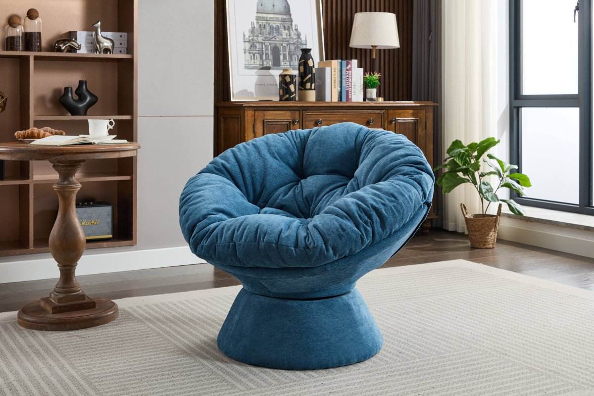 Oversized 360-Degree Swivel Chenille Accent Chair - Sleep Galleria