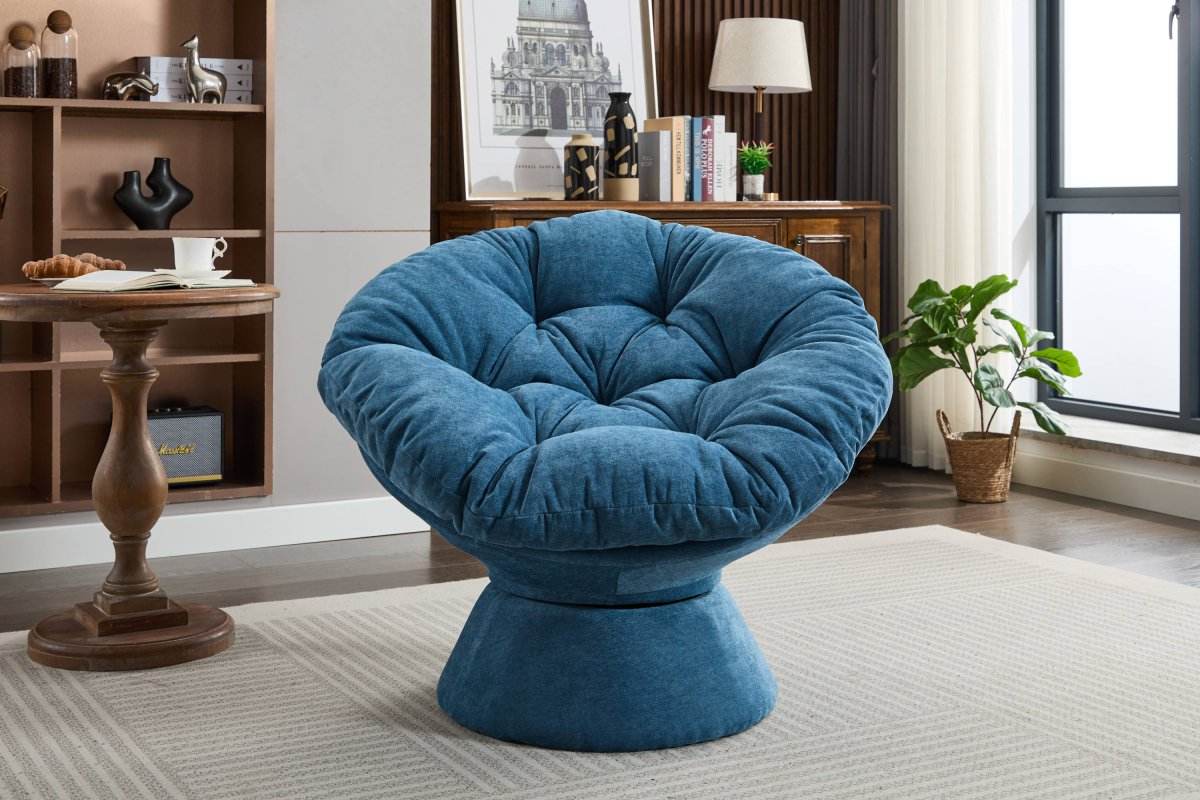 Oversized 360-Degree Swivel Chenille Accent Chair - Sleep Galleria