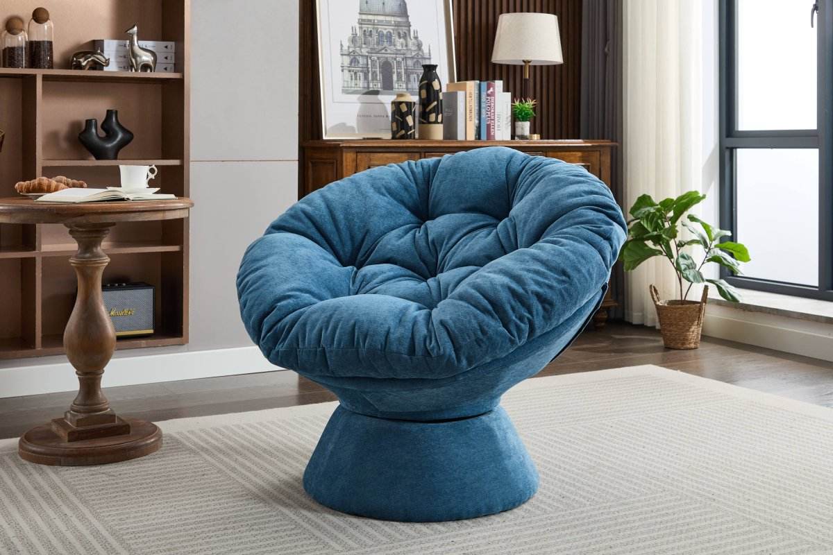Oversized 360-Degree Swivel Chenille Accent Chair - Sleep Galleria