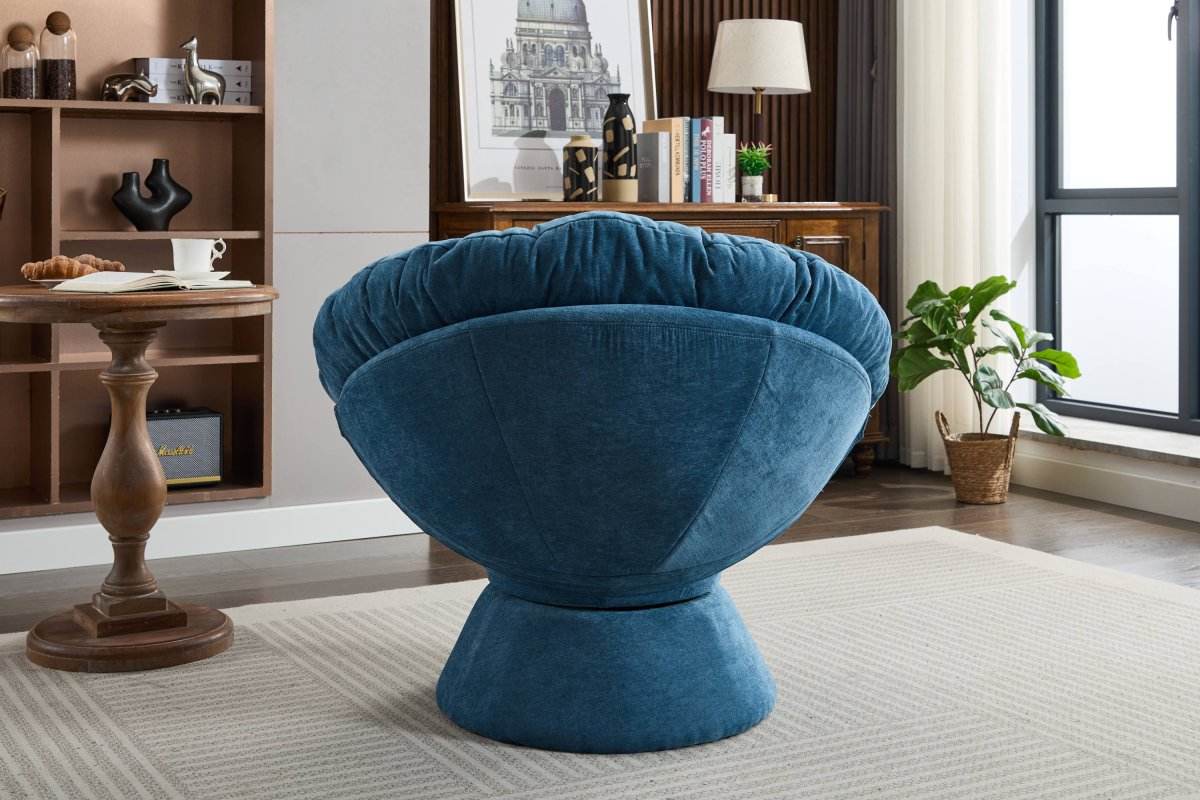 Oversized 360-Degree Swivel Chenille Accent Chair - Sleep Galleria