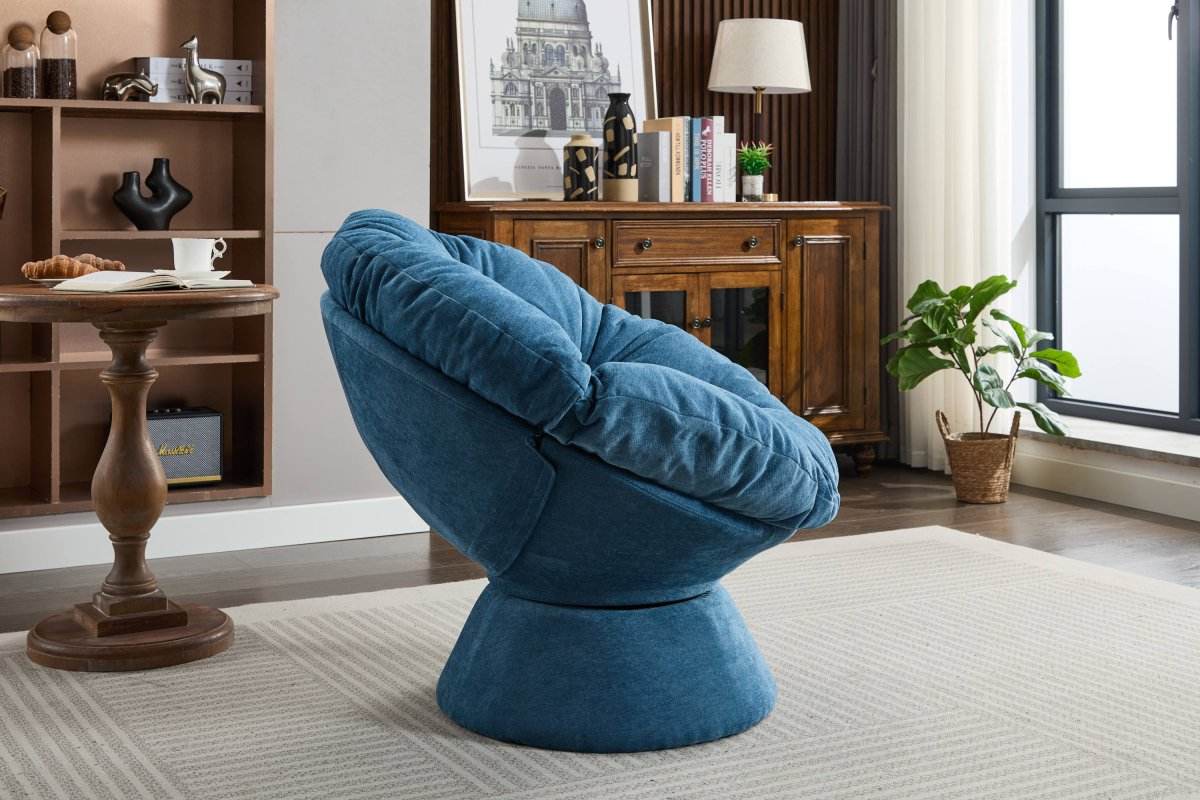 Oversized 360-Degree Swivel Chenille Accent Chair - Sleep Galleria