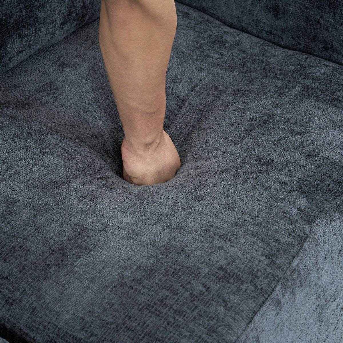 Oversized Modular Sectional Sofa Set Grey Chenille - Sleep Galleria