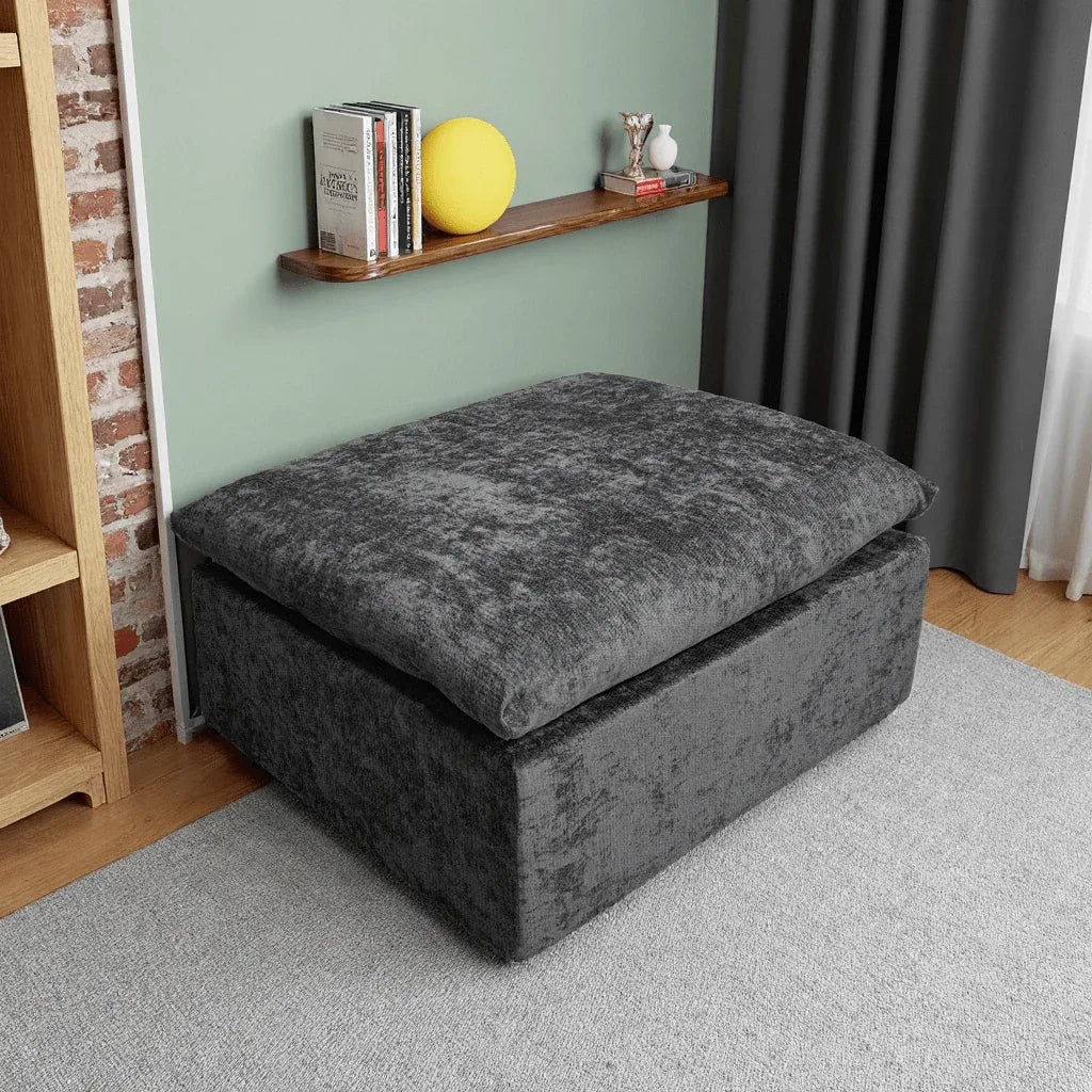 Plush Corduroy Modular Sectional Sofa With Chaise Lounge - Omega Lifestyles