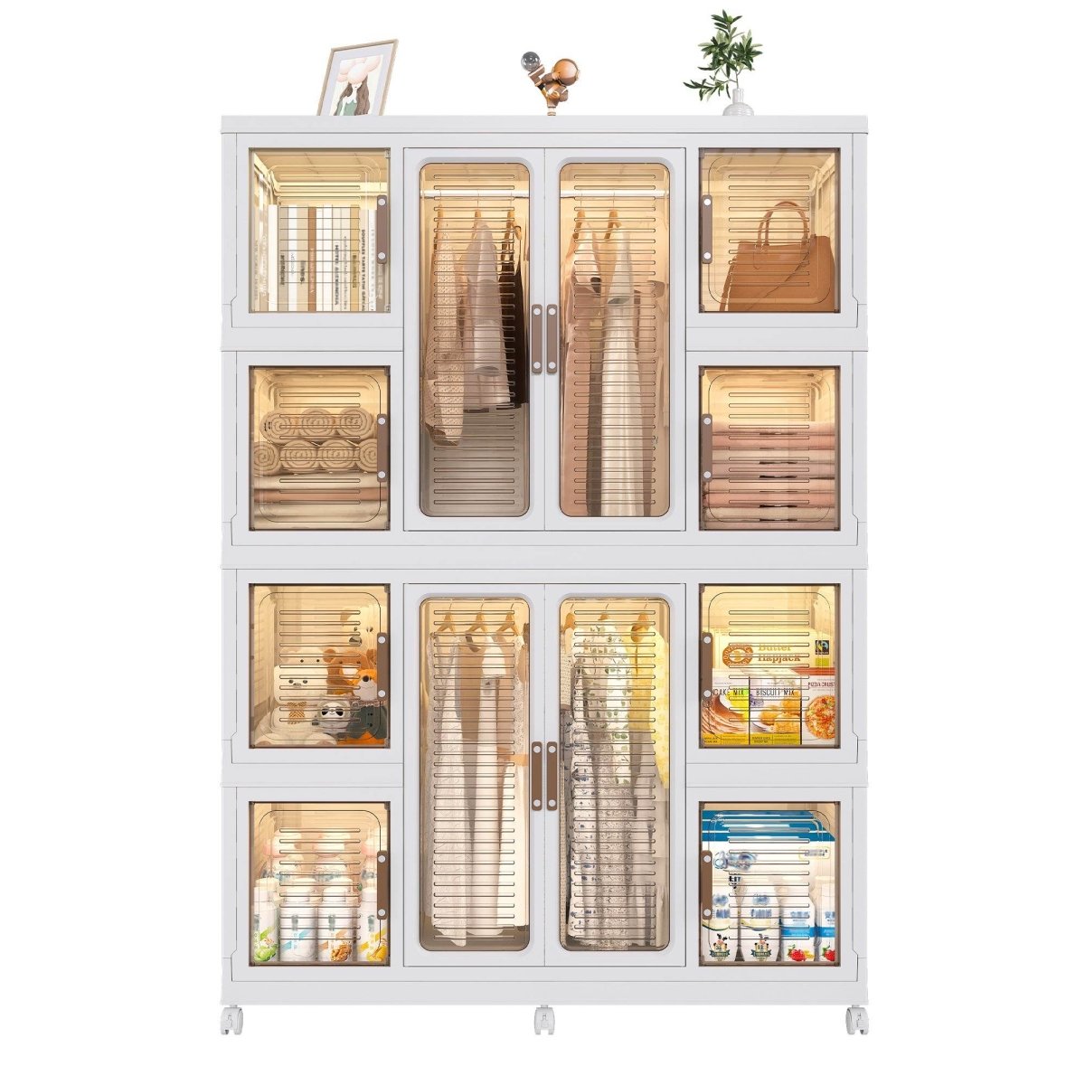 Portable Children's Wardrobe Closet Organizer With Magnetic Doors - Sleep Galleria