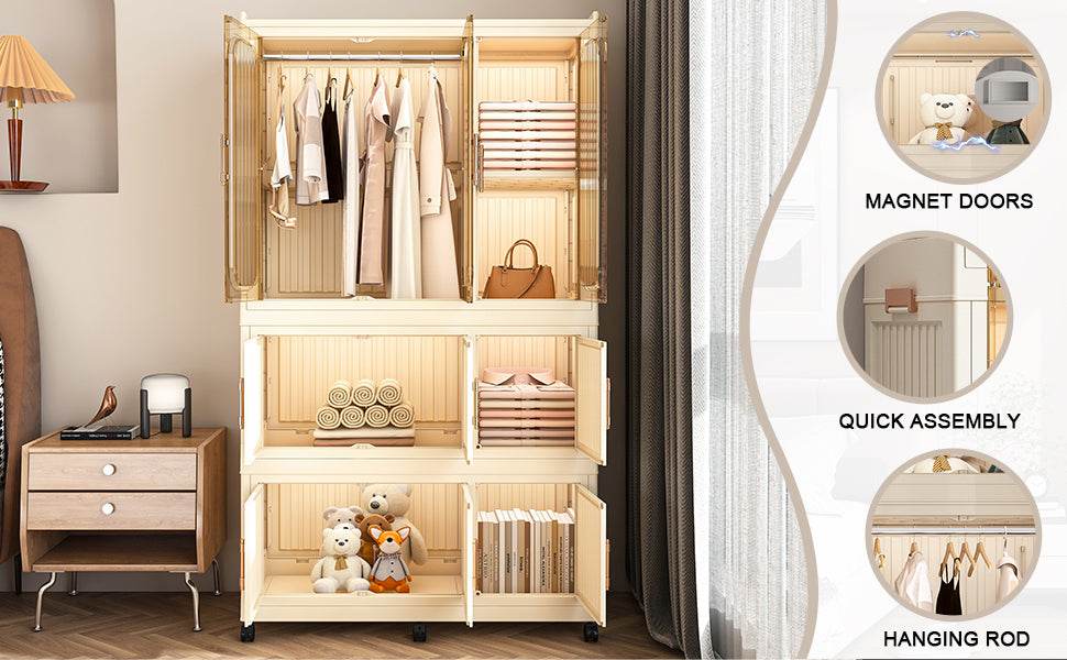 Portable Magnetic Door Wardrobe Closet Organizer Storage Furniture - Sleep Galleria