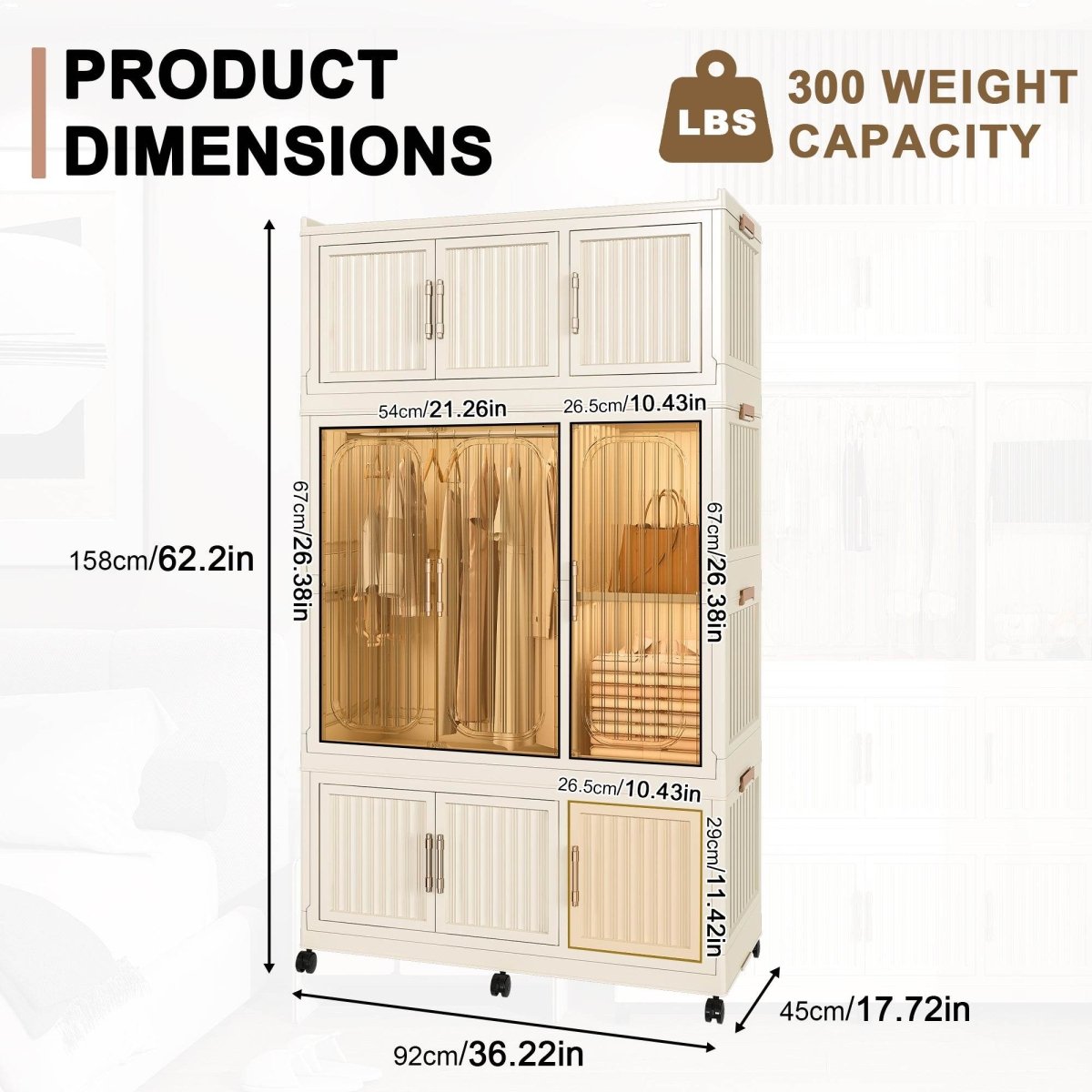 Portable Magnetic Door Wardrobe Closet Organizer Storage Furniture - Sleep Galleria