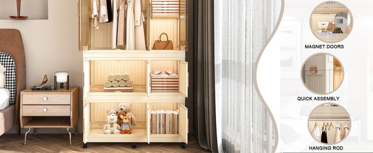 Portable Magnetic Door Wardrobe Closet Organizer Storage Furniture - Sleep Galleria