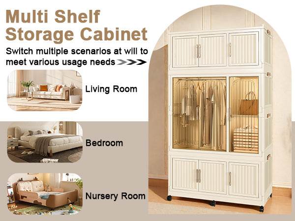 Portable Magnetic Door Wardrobe Closet Organizer Storage Furniture - Sleep Galleria