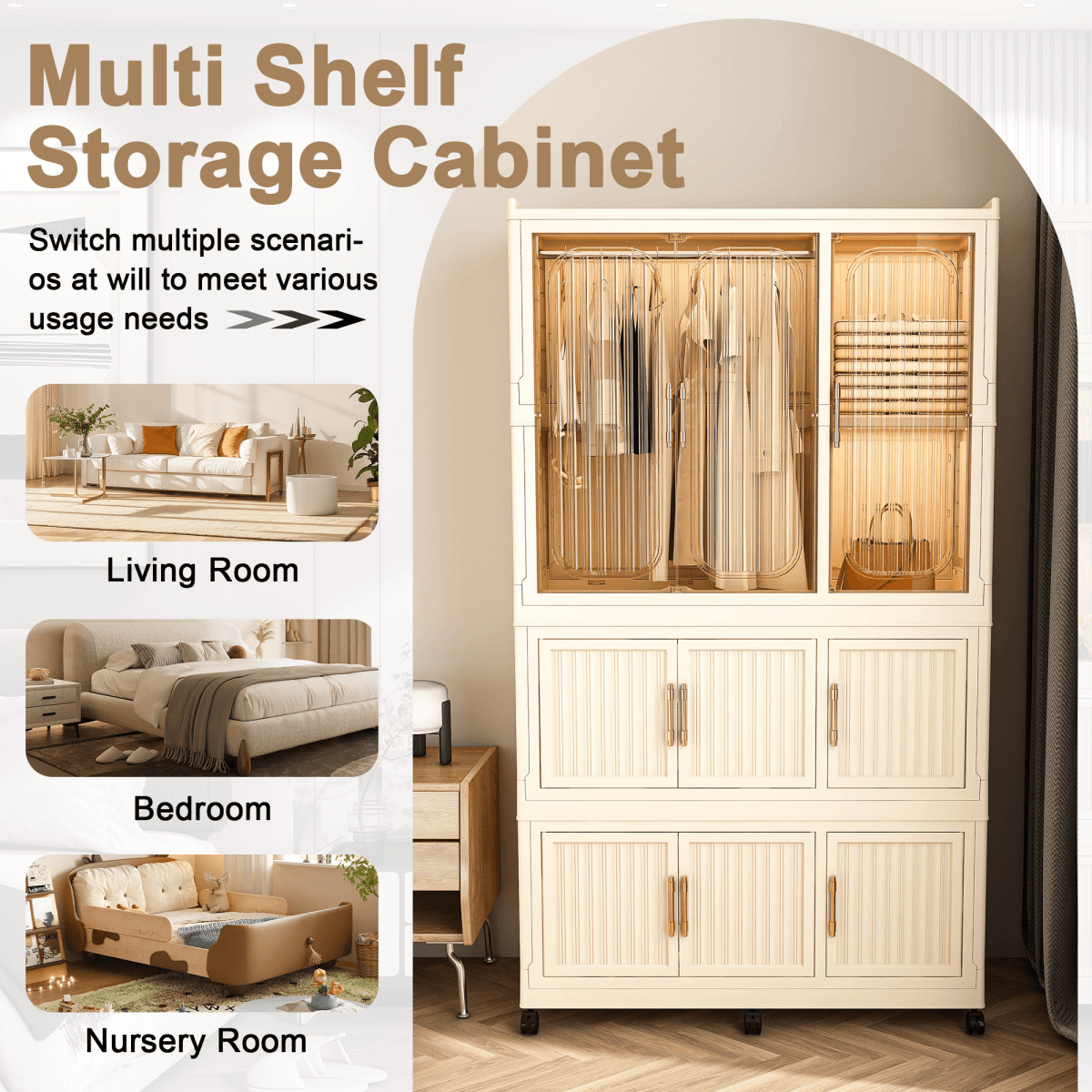 Portable Magnetic Door Wardrobe Closet Organizer Storage Furniture - Sleep Galleria
