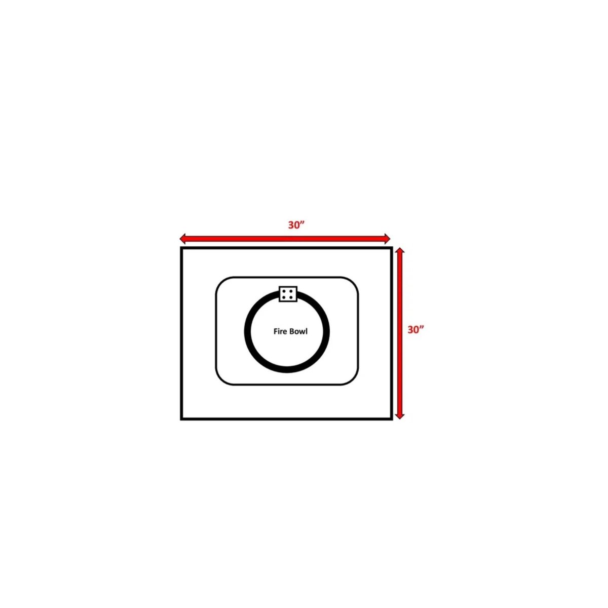 Powder-Coated Steel Outdoor Fire Pit Table With Smoked Glass - Omega Lifestyles