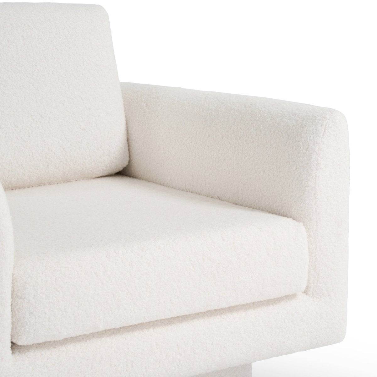 Premium Sherpa Boucle 360-Degree Swivel Accent Chair - Sleep Galleria