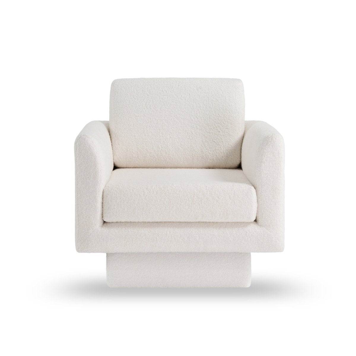 Premium Sherpa Boucle 360-Degree Swivel Accent Chair - Sleep Galleria
