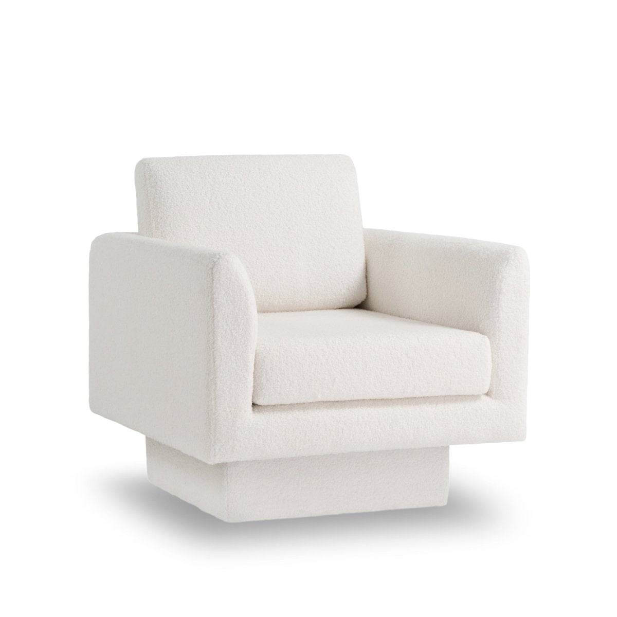 Premium Sherpa Boucle 360-Degree Swivel Accent Chair - Sleep Galleria