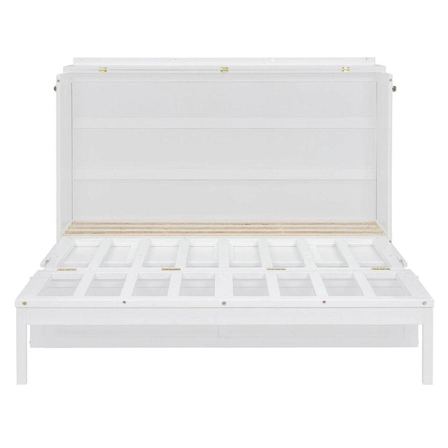 Queen Space-Saving Solid Wood Murphy Bed Frame - Omega Lifestyles