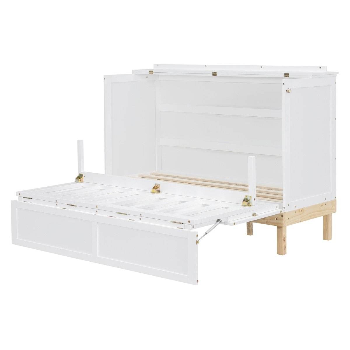Queen Space-Saving Solid Wood Murphy Bed Frame - Sleep Galleria