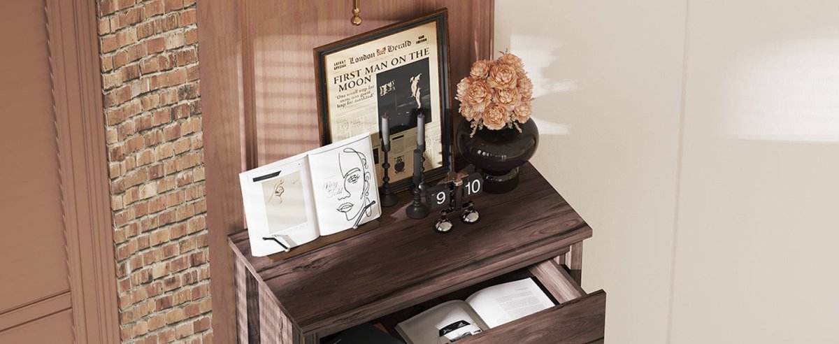 Retro American Country Style 5-Drawer Wooden Dresser - Sleep Galleria