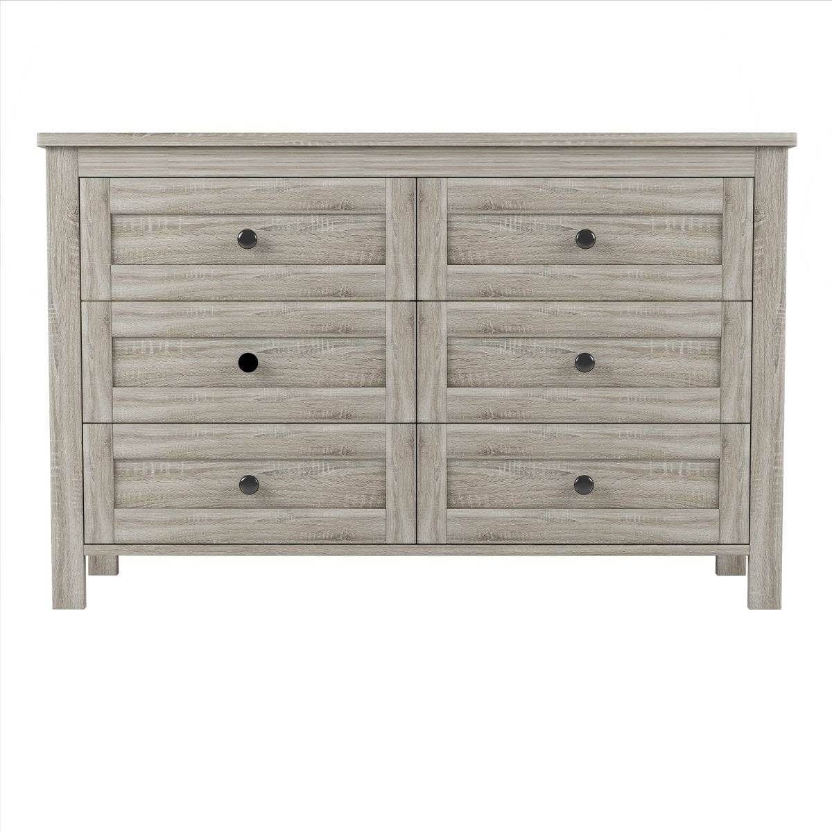 Retro Farmhouse Style Antique Gray Wooden Dresser - Sleep Galleria