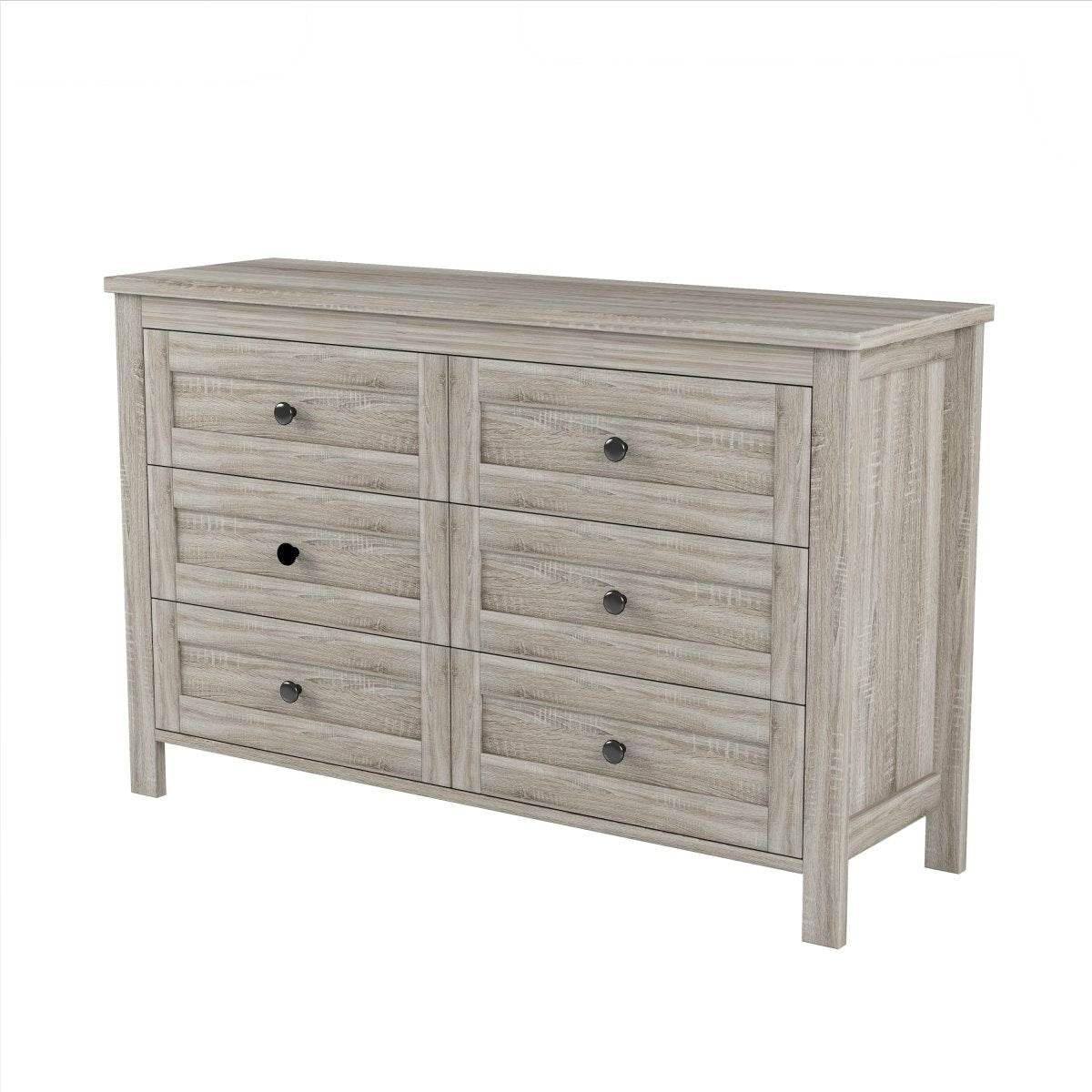Retro Farmhouse Style Antique Gray Wooden Dresser - Sleep Galleria
