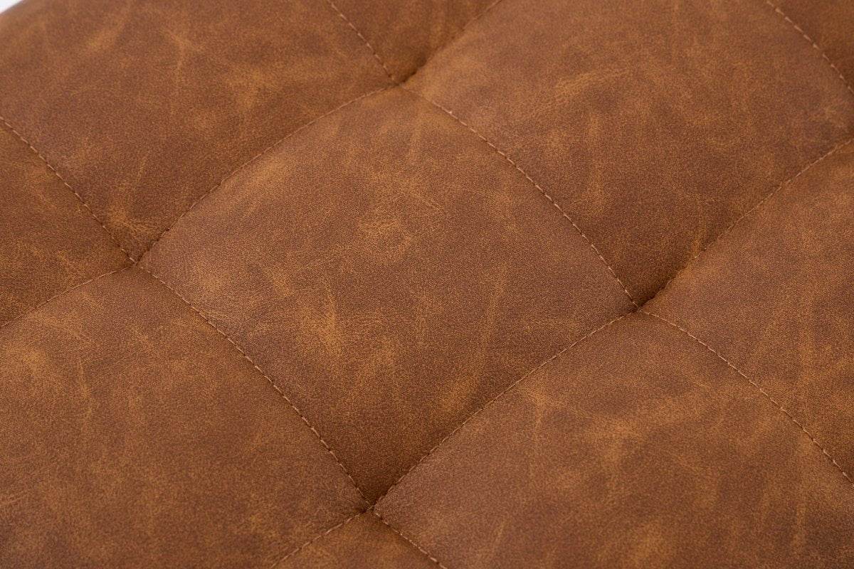 Retro Upholstered Brown Storage Ottoman Bench With Shelf - Sleep Galleria