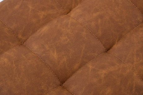 Retro Upholstered Brown Storage Ottoman Bench With Shelf - Sleep Galleria