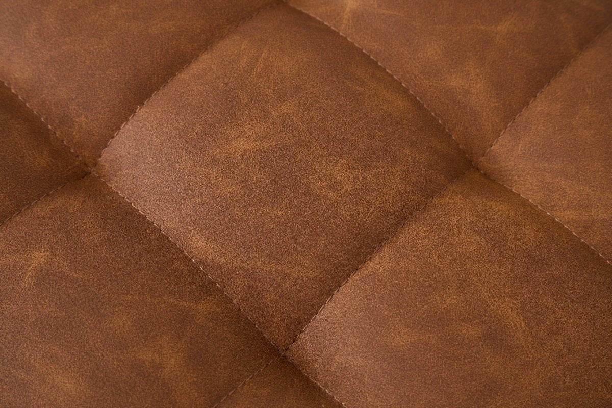 Retro Upholstered Brown Storage Ottoman Bench With Shelf - Sleep Galleria