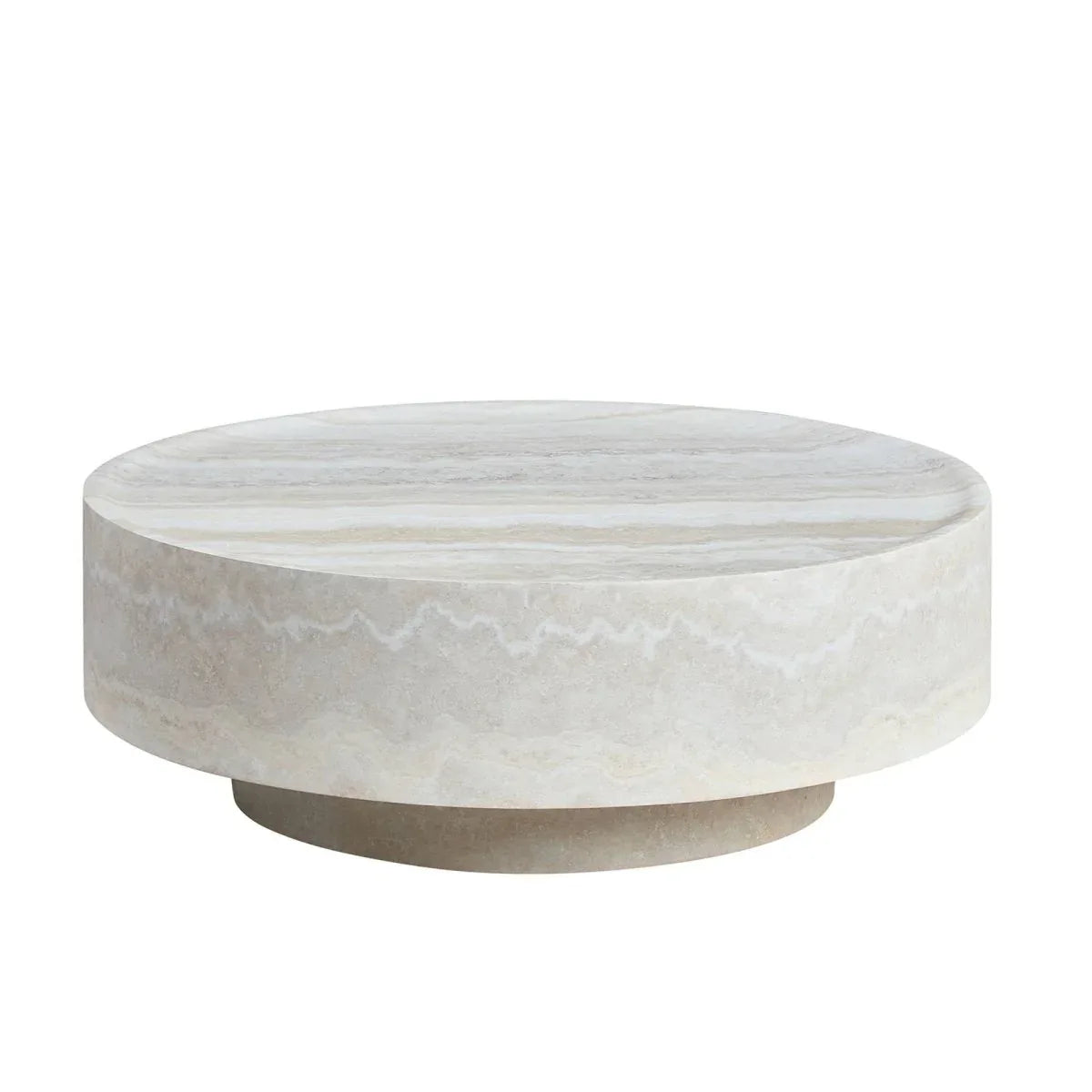 Round Fiberglass Durable Coffee Table With Open Storage - Omega Lifestyles