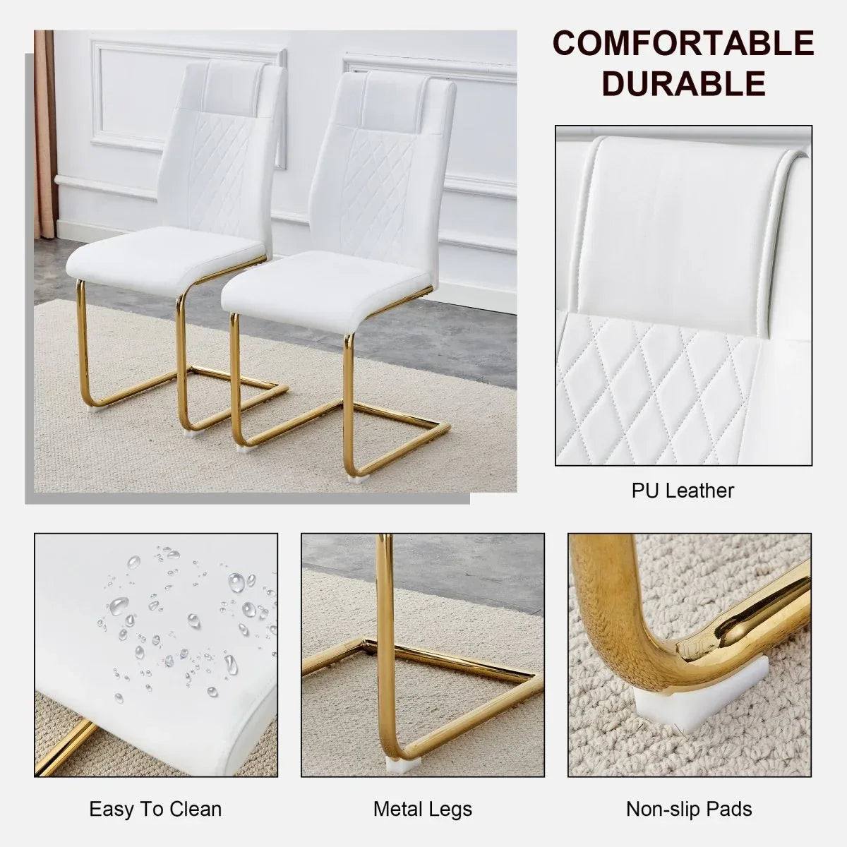 Round Glass Top Metal Dining Table With Chairs Set - Omega Lifestyles