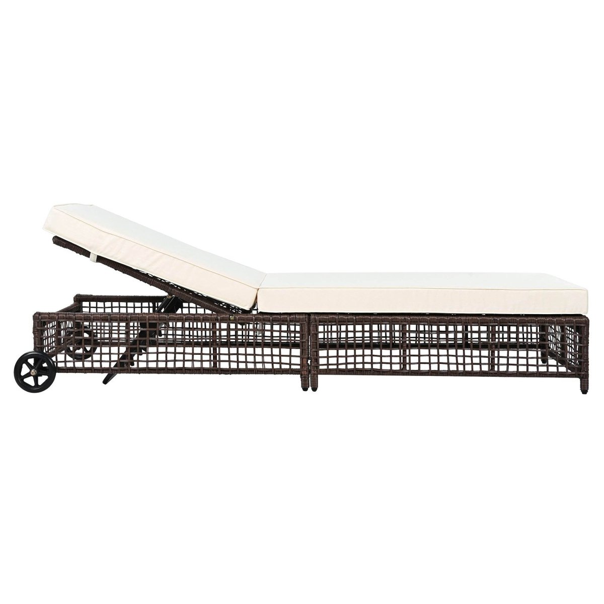 Set of 2 Adjustable Backrest Outdoor Rattan Lounge Chairs - Sleep Galleria