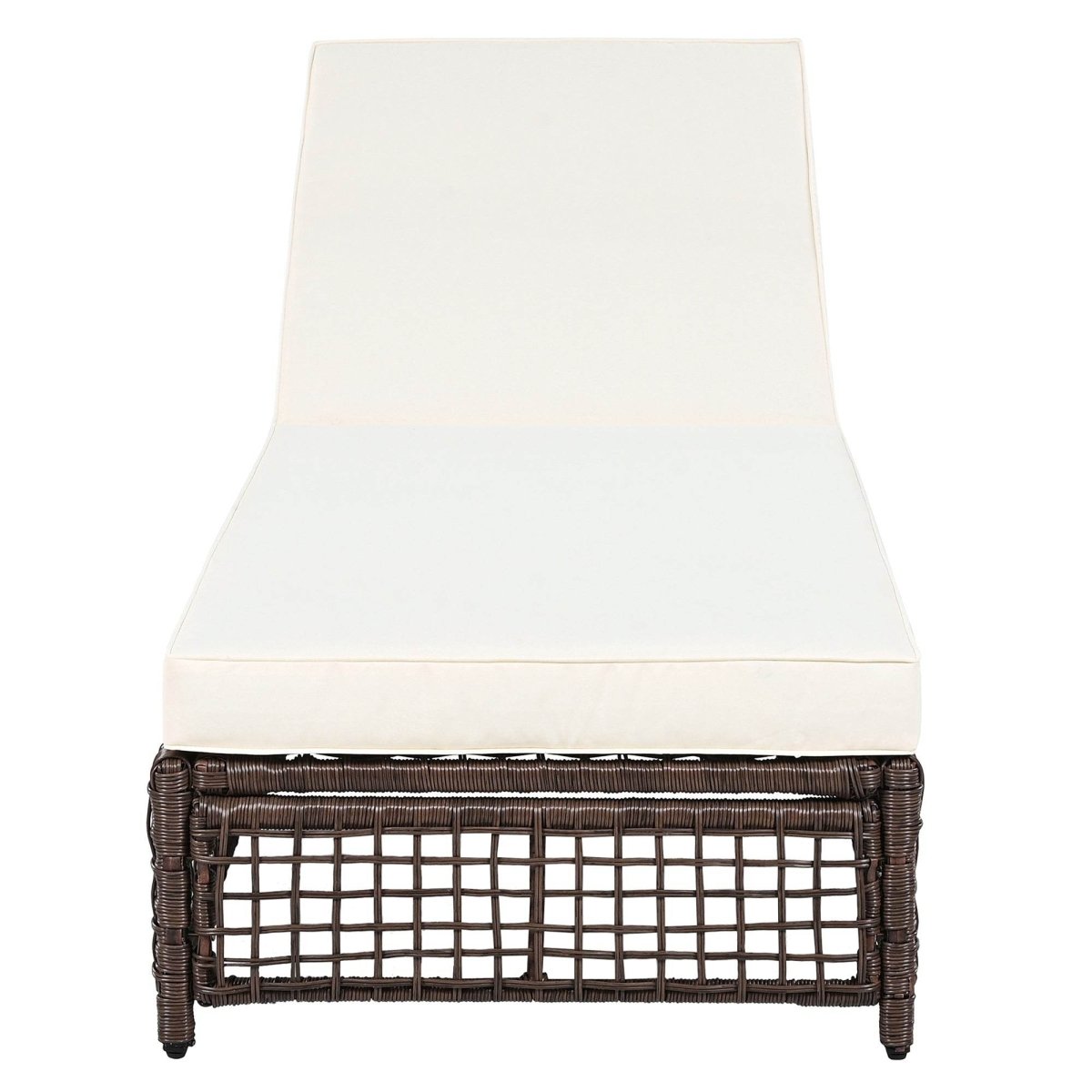 Set of 2 Adjustable Backrest Outdoor Rattan Lounge Chairs - Sleep Galleria