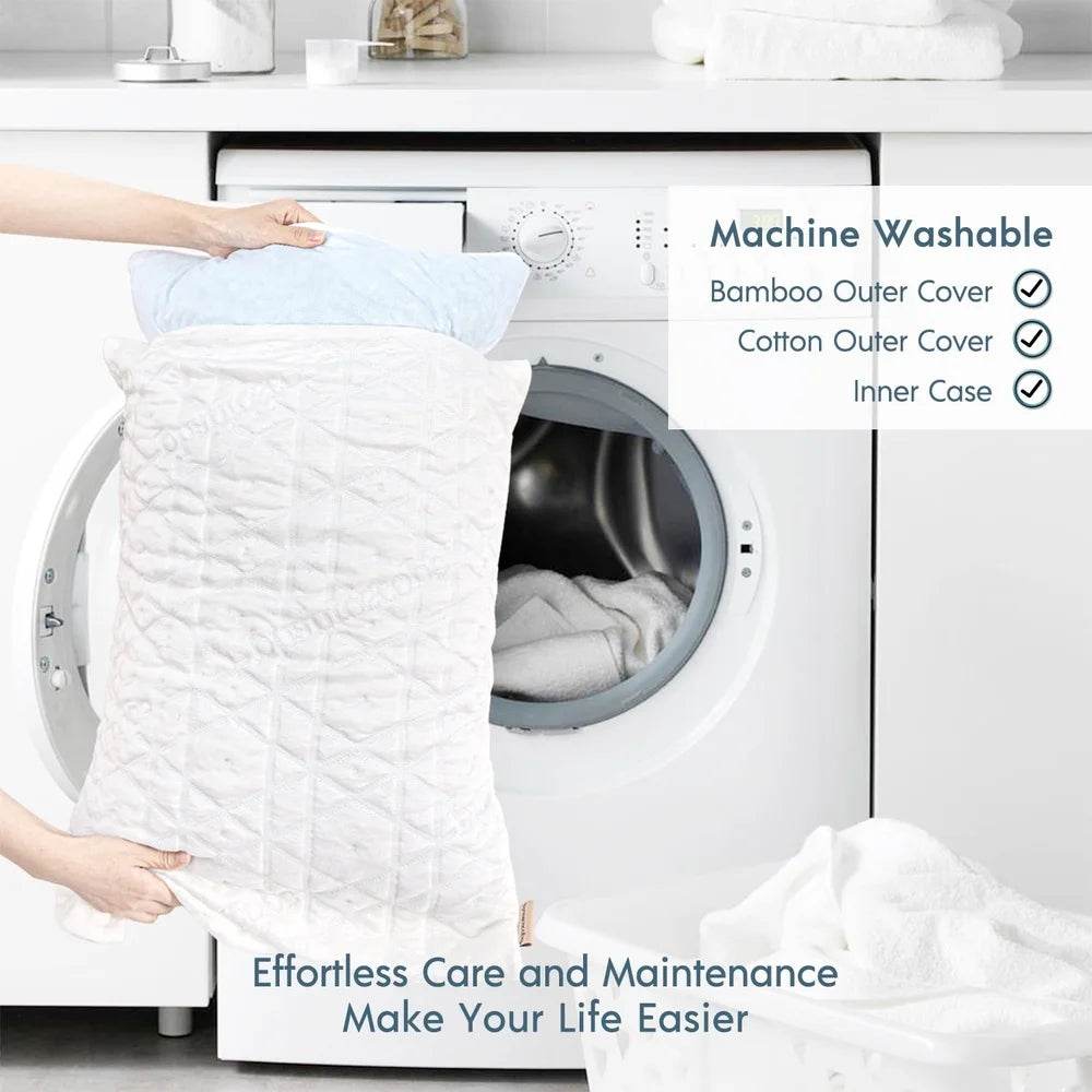 Set Of 2 Adjustable Cooling Shredded Memory Foam Pillows - Sleep Galleria