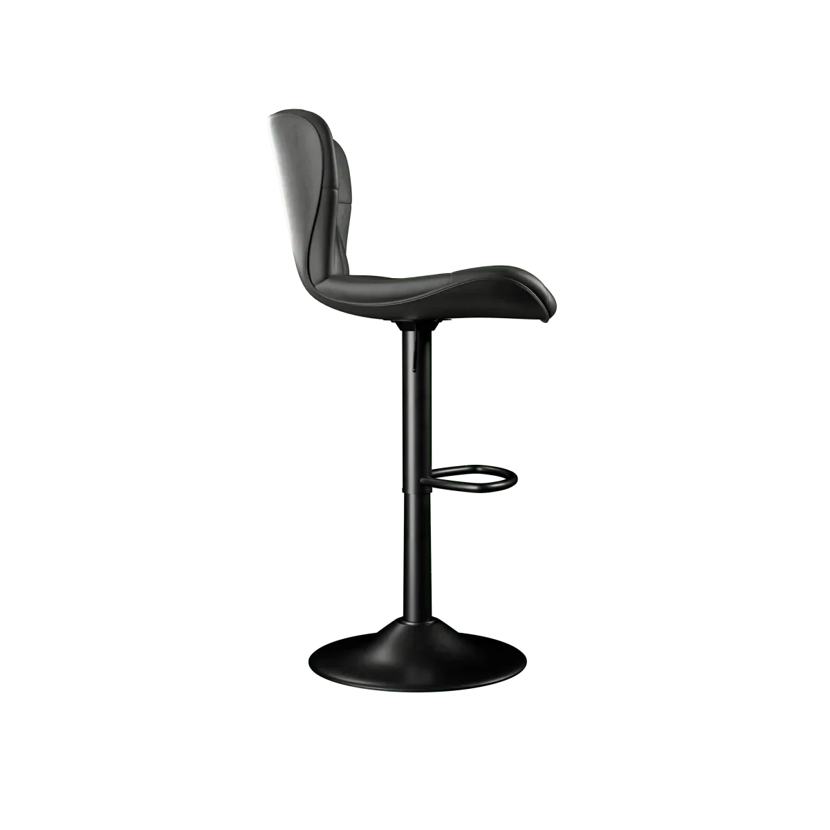 Set of 2 Adjustable Faux Leather Swivel Bar Stools - Omega Lifestyles