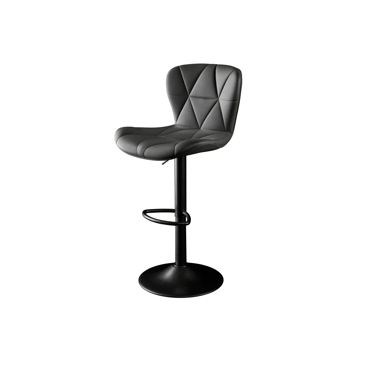 Set of 2 Adjustable Faux Leather Swivel Bar Stools - Omega Lifestyles