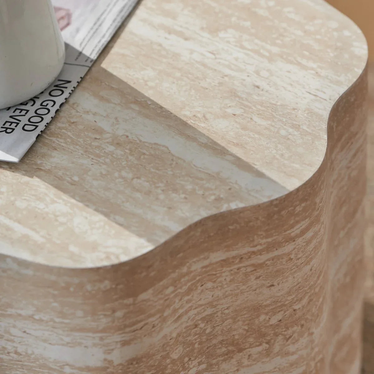 Set of 2 Minimalist Round Engineered Wood Coffee Tables - Omega Lifestyles