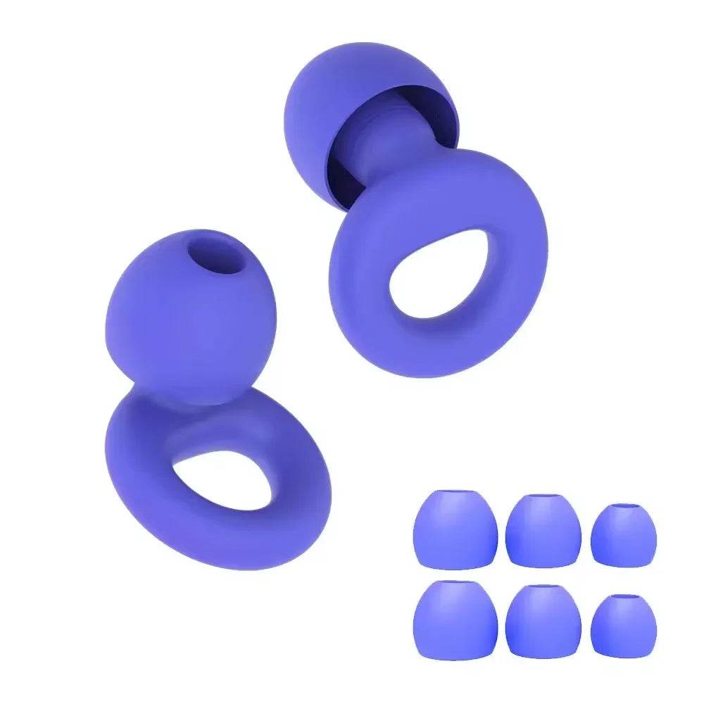 Set Of Four Soft Silicone Noise Reduction Earplugs - Sleep Galleria