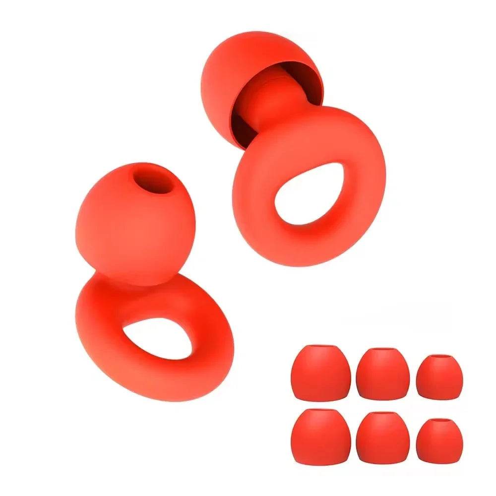 Set Of Four Soft Silicone Noise Reduction Earplugs - Sleep Galleria