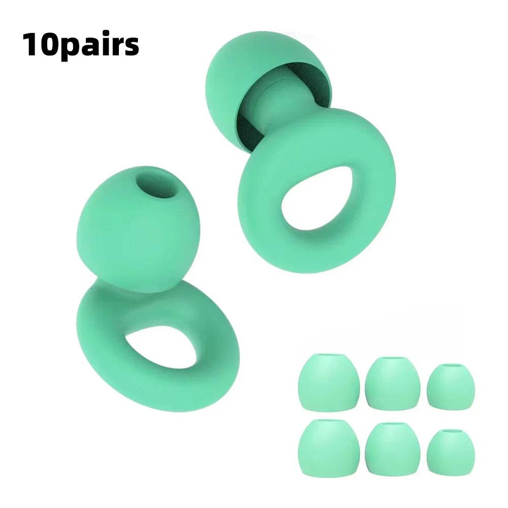 Set Of Four Soft Silicone Noise Reduction Earplugs - Sleep Galleria