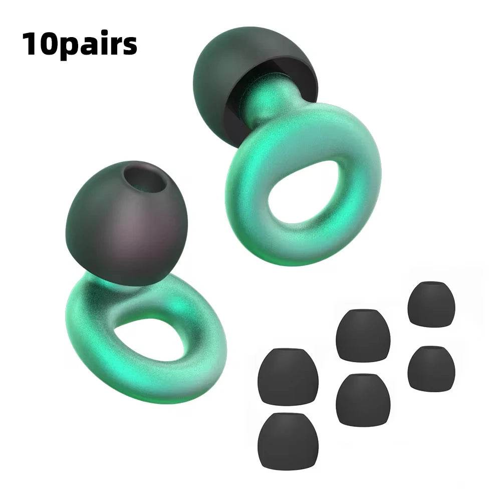 Set Of Four Soft Silicone Noise Reduction Earplugs - Sleep Galleria