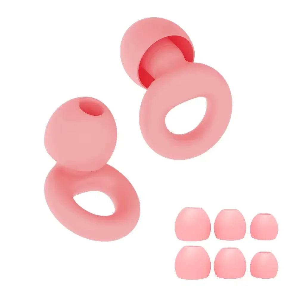 Set Of Four Soft Silicone Noise Reduction Earplugs - Sleep Galleria
